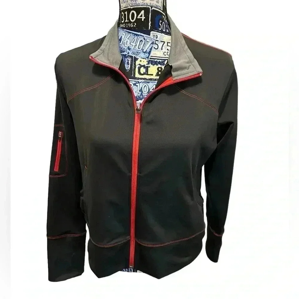 REI Jacket Women’s Size Medium Black & Red. Full Zip